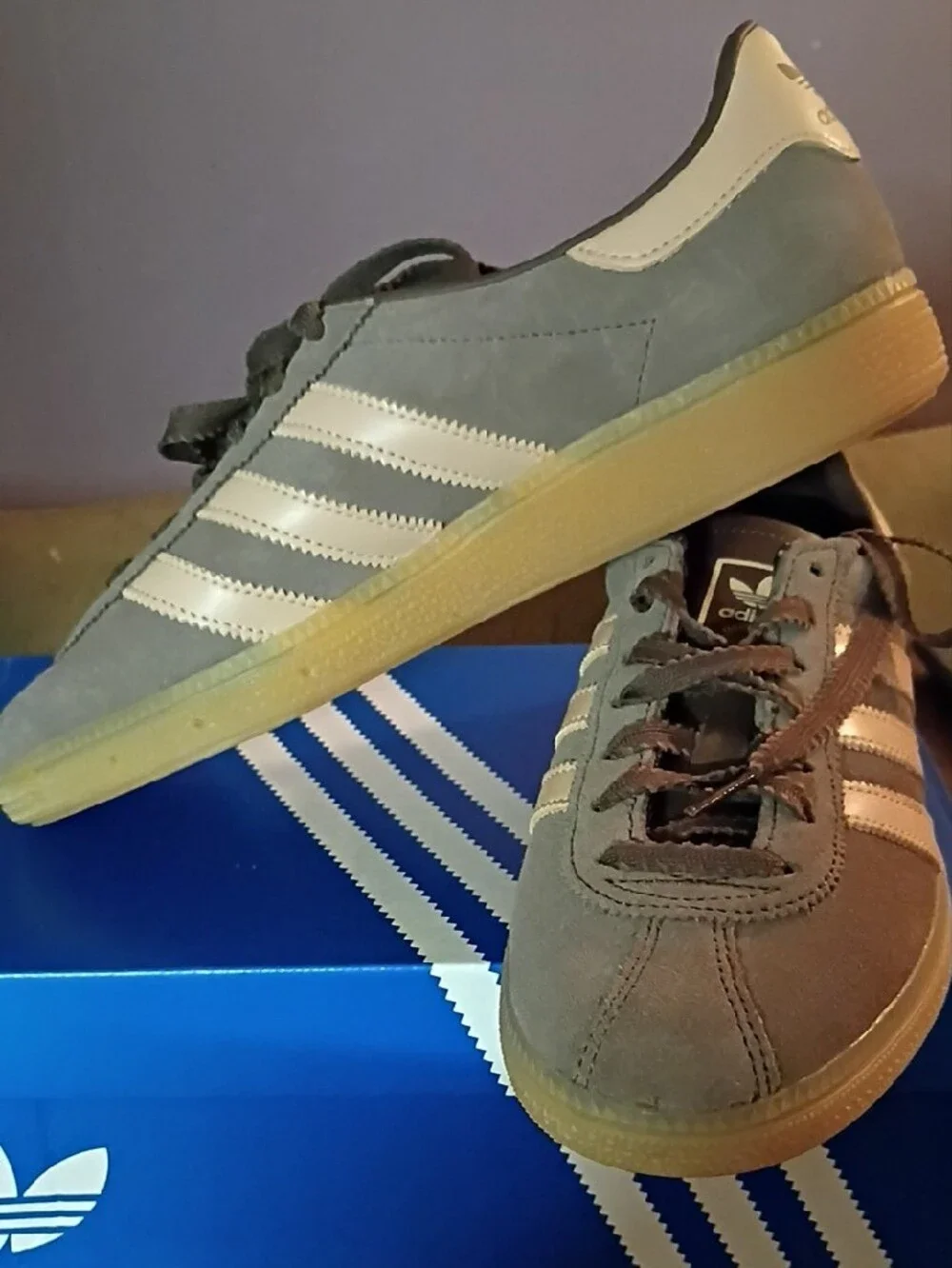 adidas Samba Men's Sneakers in Grey with White Stripes